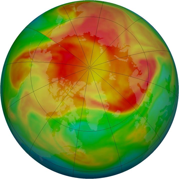 Arctic ozone map for 21 March 2006